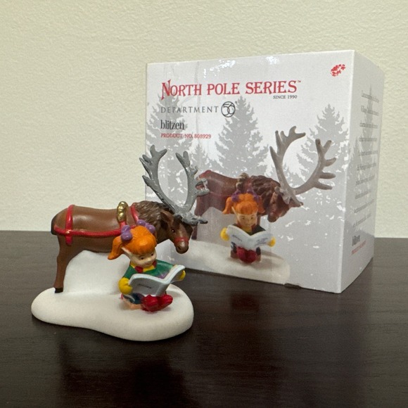 Department 56 Blitzen #808929 North Pole Series 2011 Santa's Reindeer - Picture 1 of 7